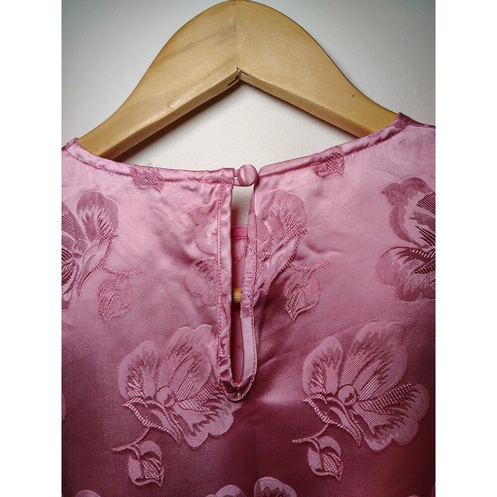 Alexa Chung Floral Jacquard Peplum Blouse Coquette Balletcore Cottagecore Twee - Picture 7 of 15